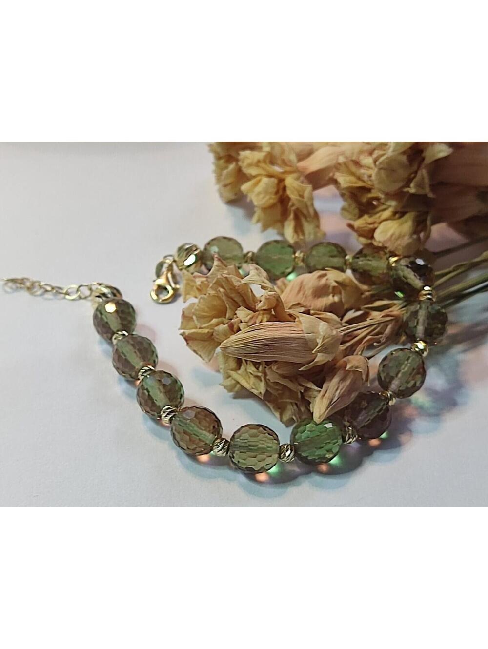 Color Change Bead Turkish Diaspore Sultanit 14K Solid Gold, No US Import fees!